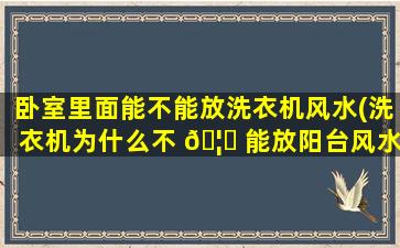 卧室里面能不能放洗衣机风水(洗衣机为什么不 🦋 能放阳台风水)